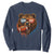 Cool Game Day Bear Graphic Sweatshirt Bold Football Fan Dripping Paint TS02 Navy Print Your Wear