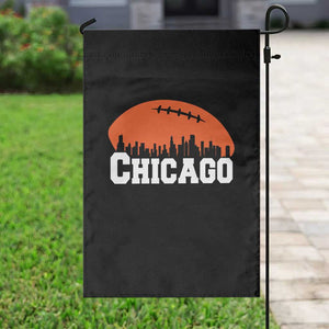 Chicago Skyline Football Graphic Garden Flag Bold Windy City Fan Art for Game Days TS02 Print Your Wear
