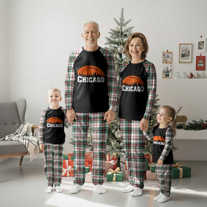 Chicago Skyline Football Graphic Plaid Pajama Set Bold Windy City Fan Art for Game Days TS02 Christmas Plaid Print Your Wear