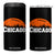 Chicago Skyline Football Graphic 4 in 1 Can Cooler Tumbler Bold Windy City Fan Art for Game Days TS02 One Size: 16 oz Black Print Your Wear