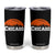 Chicago Skyline Football Graphic Tumbler Cup Bold Windy City Fan Art for Game Days TS02 Black Print Your Wear