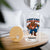 Fierce Football Bear Glass Can Chicago Fan Number 18 Bold Orange Game Day Spirit TS02 Print Your Wear