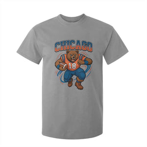 Fierce Football Bear T Shirt For Kid Chicago Fan Number 18 Bold Orange Game Day Spirit TS02 Sport Gray Print Your Wear