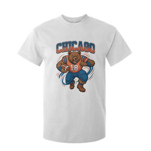 Fierce Football Bear T Shirt For Kid Chicago Fan Number 18 Bold Orange Game Day Spirit TS02 White Print Your Wear