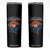 Fierce Football Bear Skinny Tumbler Chicago Fan Number 18 Bold Orange Game Day Spirit TS02 Black Print Your Wear