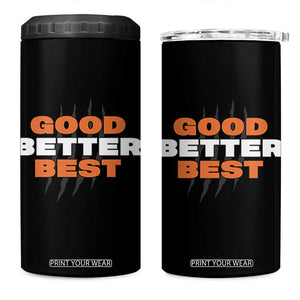 Good Better Best Chicago Football Inspirational 4 in 1 Can Cooler Tumbler Fierce Bears Claw Graphic for Fan TS02 One Size: 16 oz Black Print Your Wear