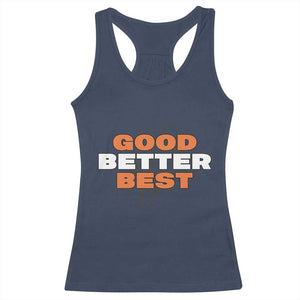 Good Better Best Chicago Football Inspirational Racerback Tank Top Fierce Bears Claw Graphic for Fan TS02 Navy Print Your Wear