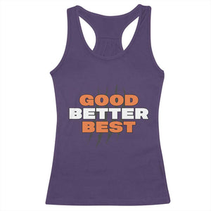 Good Better Best Chicago Football Inspirational Racerback Tank Top Fierce Bears Claw Graphic for Fan TS02 Purple Print Your Wear
