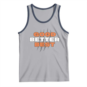 Good Better Best Chicago Football Inspirational Tank Top Fierce Bears Claw Graphic for Fan TS02 Athletic Heather Navy Print Your Wear
