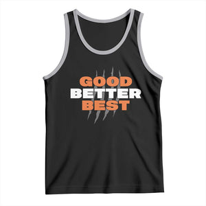 Good Better Best Chicago Football Inspirational Tank Top Fierce Bears Claw Graphic for Fan TS02 Black Athletic Heather Print Your Wear