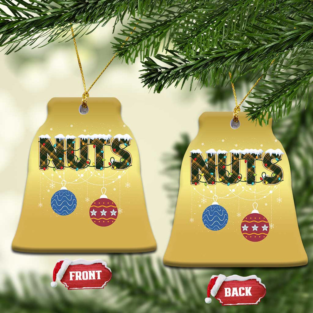 Christmas Couples Christmas Ornament Chestnuts Xmas Matching Family Funny Nuts TS02 Bell Flake Gold Print Your Wear