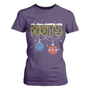 Christmas Couples T Shirt For Women Chestnuts Xmas Matching Family Funny Nuts TS02 Purple Print Your Wear