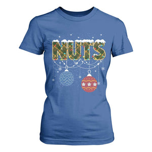 Christmas Couples T Shirt For Women Chestnuts Xmas Matching Family Funny Nuts TS02 Royal Blue Print Your Wear