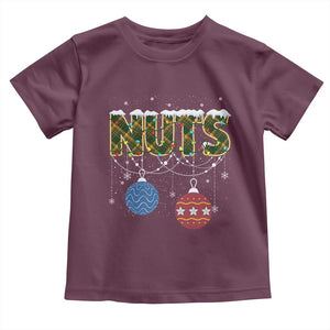 Christmas Couples Toddler T Shirt Chestnuts Xmas Matching Family Funny Nuts TS02 Maroon Print Your Wear