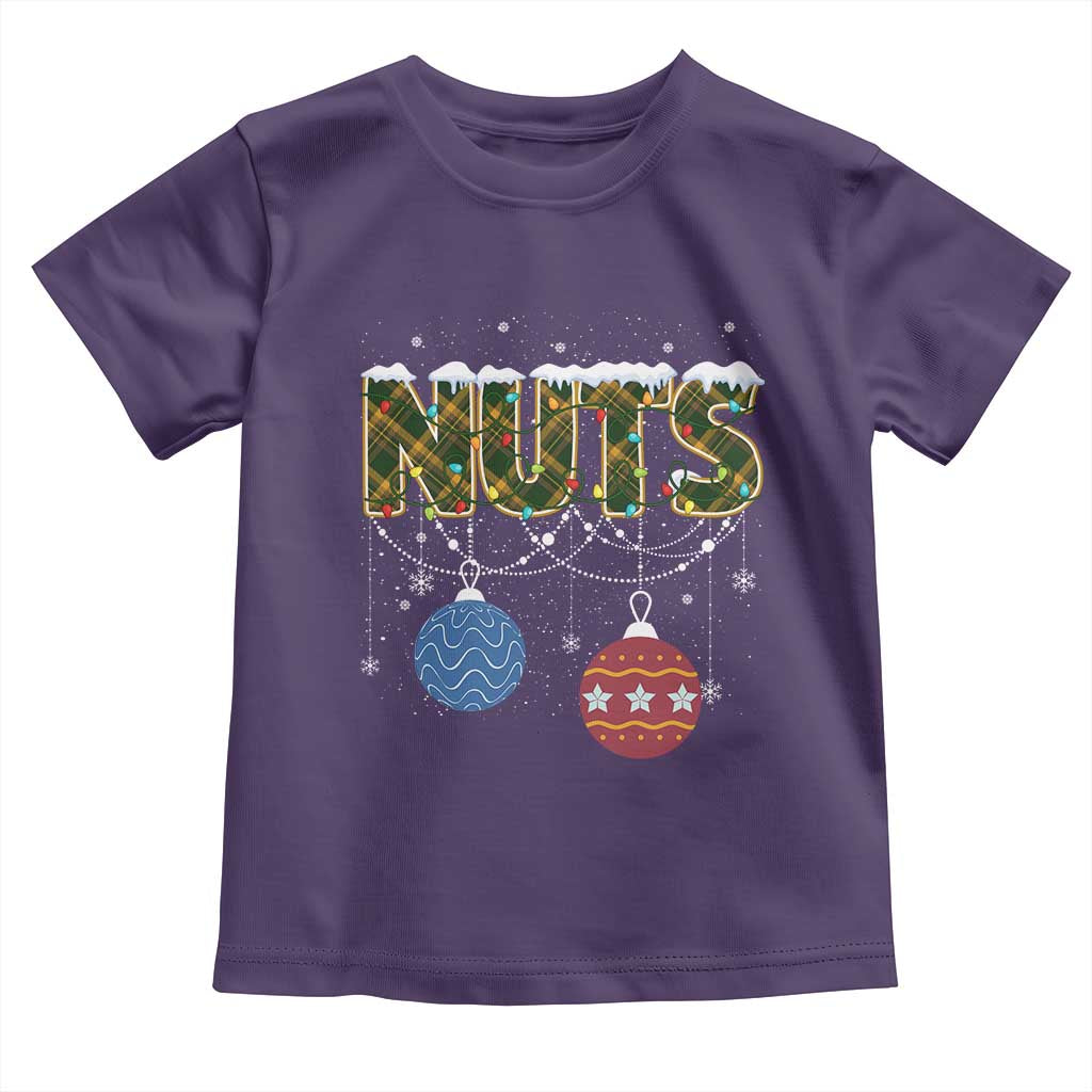 Christmas Couples Toddler T Shirt Chestnuts Xmas Matching Family Funny Nuts TS02 Purple Print Your Wear