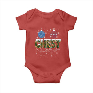 Christmas Couples Baby Onesie Chestnuts Xmas Matching Family Funny Chest TS02 Red Print Your Wear