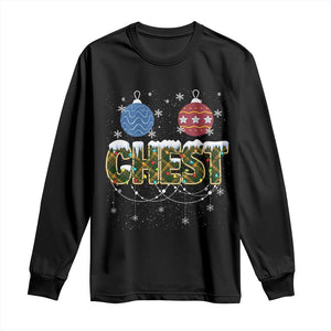 Christmas Couples Long Sleeve Shirt Chestnuts Xmas Matching Family Funny Chest TS02 Black Print Your Wear