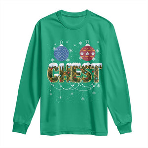 Christmas Couples Long Sleeve Shirt Chestnuts Xmas Matching Family Funny Chest TS02 Irish Green Print Your Wear