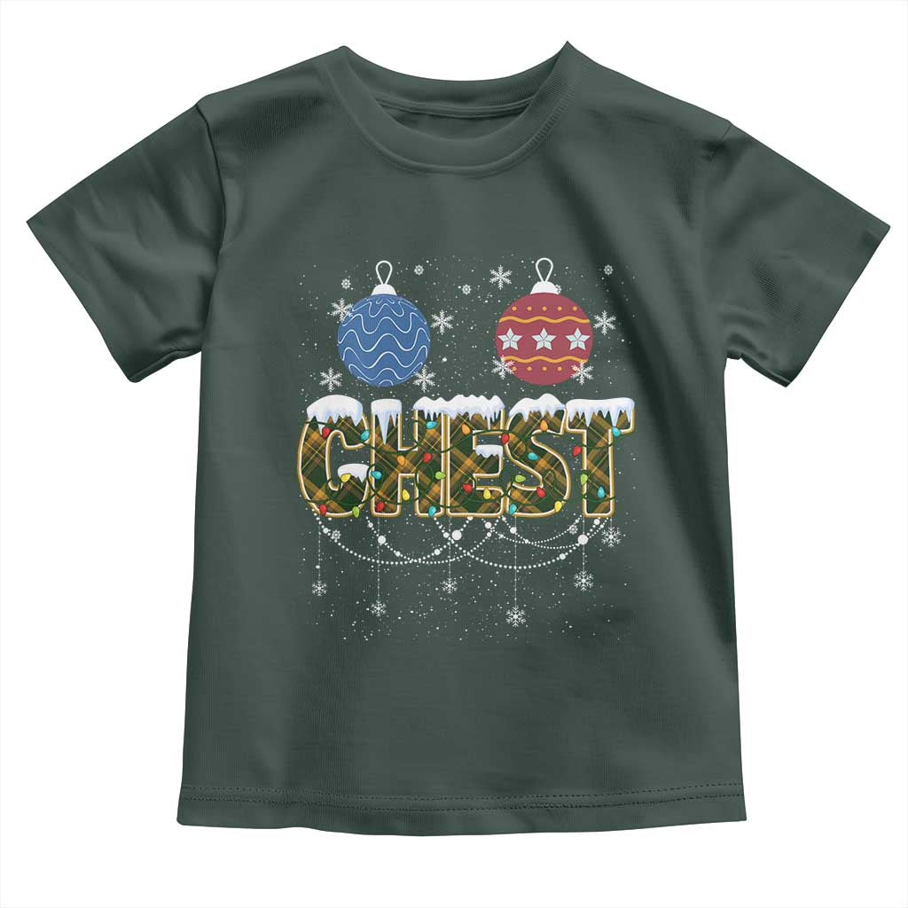 Christmas Couples Toddler T Shirt Chestnuts Xmas Matching Family Funny Chest TS02 Dark Forest Green Print Your Wear