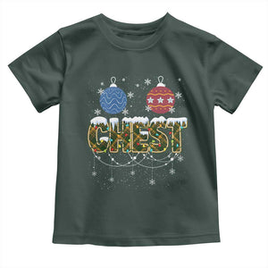 Christmas Couples Toddler T Shirt Chestnuts Xmas Matching Family Funny Chest TS02 Dark Forest Green Print Your Wear