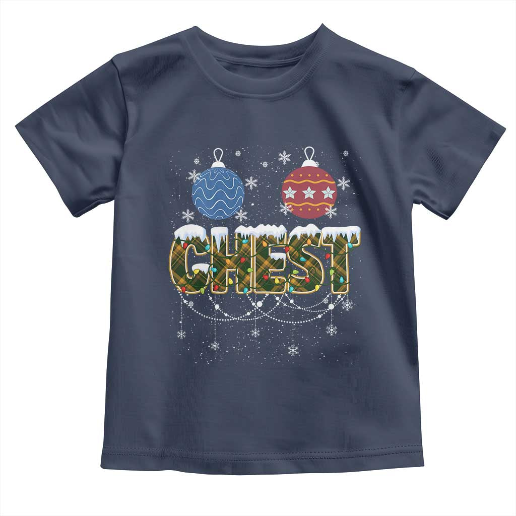 Christmas Couples Toddler T Shirt Chestnuts Xmas Matching Family Funny Chest TS02 Navy Print Your Wear
