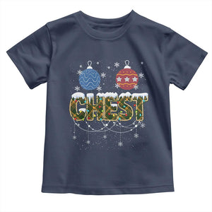 Christmas Couples Toddler T Shirt Chestnuts Xmas Matching Family Funny Chest TS02 Navy Print Your Wear