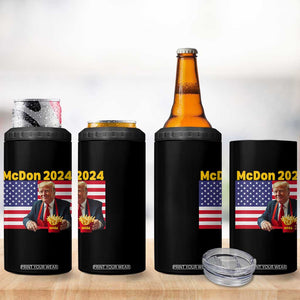 Funny Trump French Fries 4 in 1 Can Cooler Tumbler McDon 2024 Cooking Fry American Flag TS02 Print Your Wear