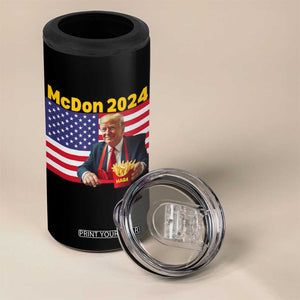 Funny Trump French Fries 4 in 1 Can Cooler Tumbler McDon 2024 Cooking Fry American Flag TS02 Print Your Wear