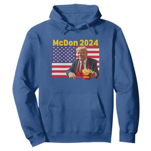Funny Trump French Fries Hoodie McDon 2024 Cooking Fry American Flag TS02 Royal Blue Print Your Wear