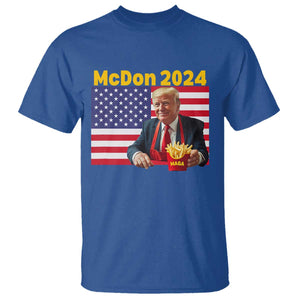 Funny Trump French Fries T Shirt McDon 2024 Cooking Fry American Flag TS02 Royal Blue Print Your Wear