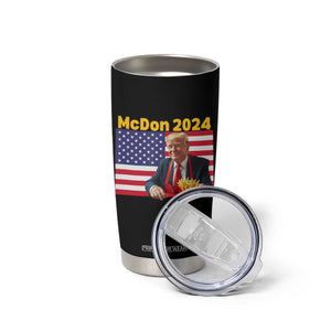 Funny Trump French Fries Tumbler Cup McDon 2024 Cooking Fry American Flag TS02 Print Your Wear