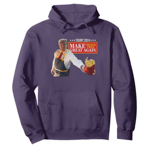 Funny Trump Fry 2024 Hoodie Make French Fries Great Again TS02 Purple Print Your Wear