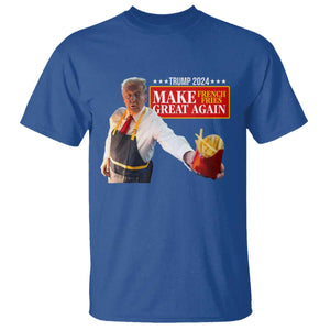 Funny Trump Fry 2024 T Shirt Make French Fries Great Again TS02 Royal Blue Print Your Wear