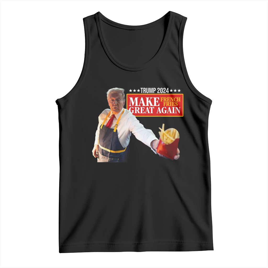 Funny Trump Fry 2024 Tank Top Make French Fries Great Again TS02 Black Print Your Wear