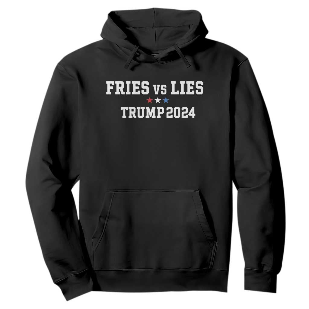 Funny Trump French Fry Hoodie Fries vs Lies 2024 TS02 Black Print Your Wear