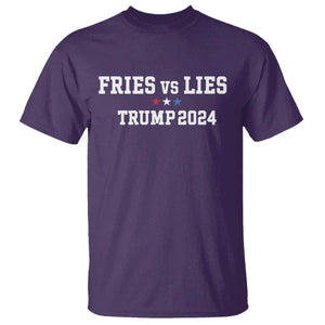 Funny Trump French Fry T Shirt Fries vs Lies 2024 TS02 Purple Print Your Wear