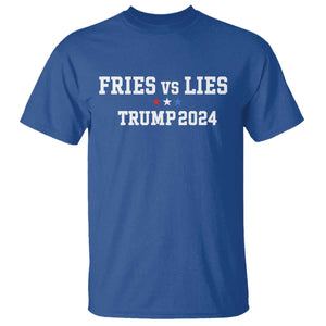 Funny Trump French Fry T Shirt Fries vs Lies 2024 TS02 Royal Blue Print Your Wear