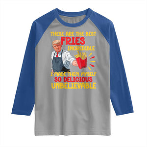 Funny Trump French Fry Raglan Shirt Made The Best Fries So Delicious Unbelievable TS02 Sport Gray Royal Print Your Wear