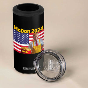 Funny Trump French Fries 4 in 1 Can Cooler Tumbler McDon 2024 American Flag Cooking Fry TS02 Print Your Wear