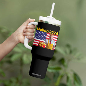 Funny Trump French Fries Tumbler With Handle McDon 2024 American Flag Cooking Fry TS02 Print Your Wear