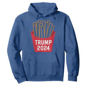 Funny Trump 2024 French Fries Hoodie Fast Food Lover TS02 Royal Blue Print Your Wear