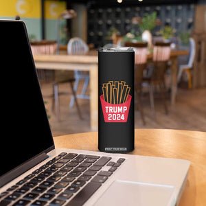 Funny Trump 2024 French Fries Skinny Tumbler Fast Food Lover TS02 Print Your Wear