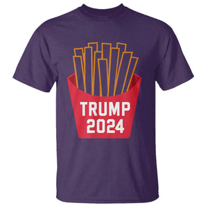 Funny Trump 2024 French Fries T Shirt Fast Food Lover TS02 Purple Print Your Wear