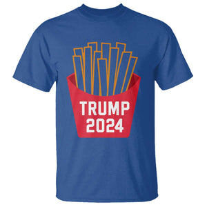 Funny Trump 2024 French Fries T Shirt Fast Food Lover TS02 Royal Blue Print Your Wear