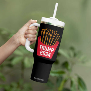 Funny Trump 2024 French Fries Tumbler With Handle Fast Food Lover TS02 Print Your Wear