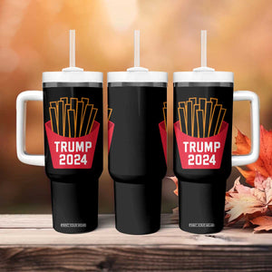 Funny Trump 2024 French Fries Tumbler With Handle Fast Food Lover TS02 Print Your Wear