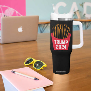 Funny Trump 2024 French Fries Tumbler With Handle Fast Food Lover TS02 Print Your Wear