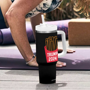 Funny Trump 2024 French Fries Tumbler With Handle Fast Food Lover TS02 Print Your Wear