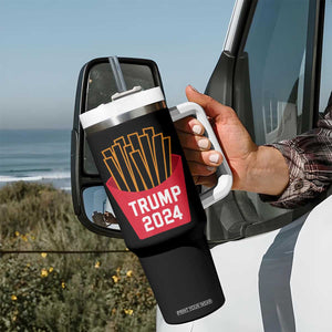Funny Trump 2024 French Fries Tumbler With Handle Fast Food Lover TS02 Print Your Wear