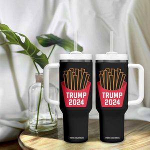 Funny Trump 2024 French Fries Tumbler With Handle Fast Food Lover TS02 Print Your Wear
